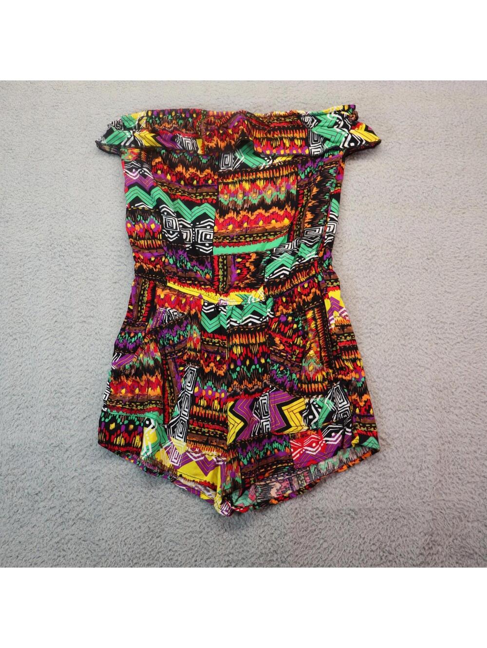 L8Ter Womens Romper Size Small Tribal Print Sleeveless